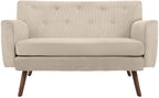 Design corduroy 2-zits bank met poten van rubber hout 120 cm - meerdere kleuren
