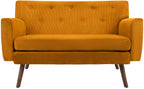 Design corduroy 2-zits bank met poten van rubber hout 120 cm - meerdere kleuren