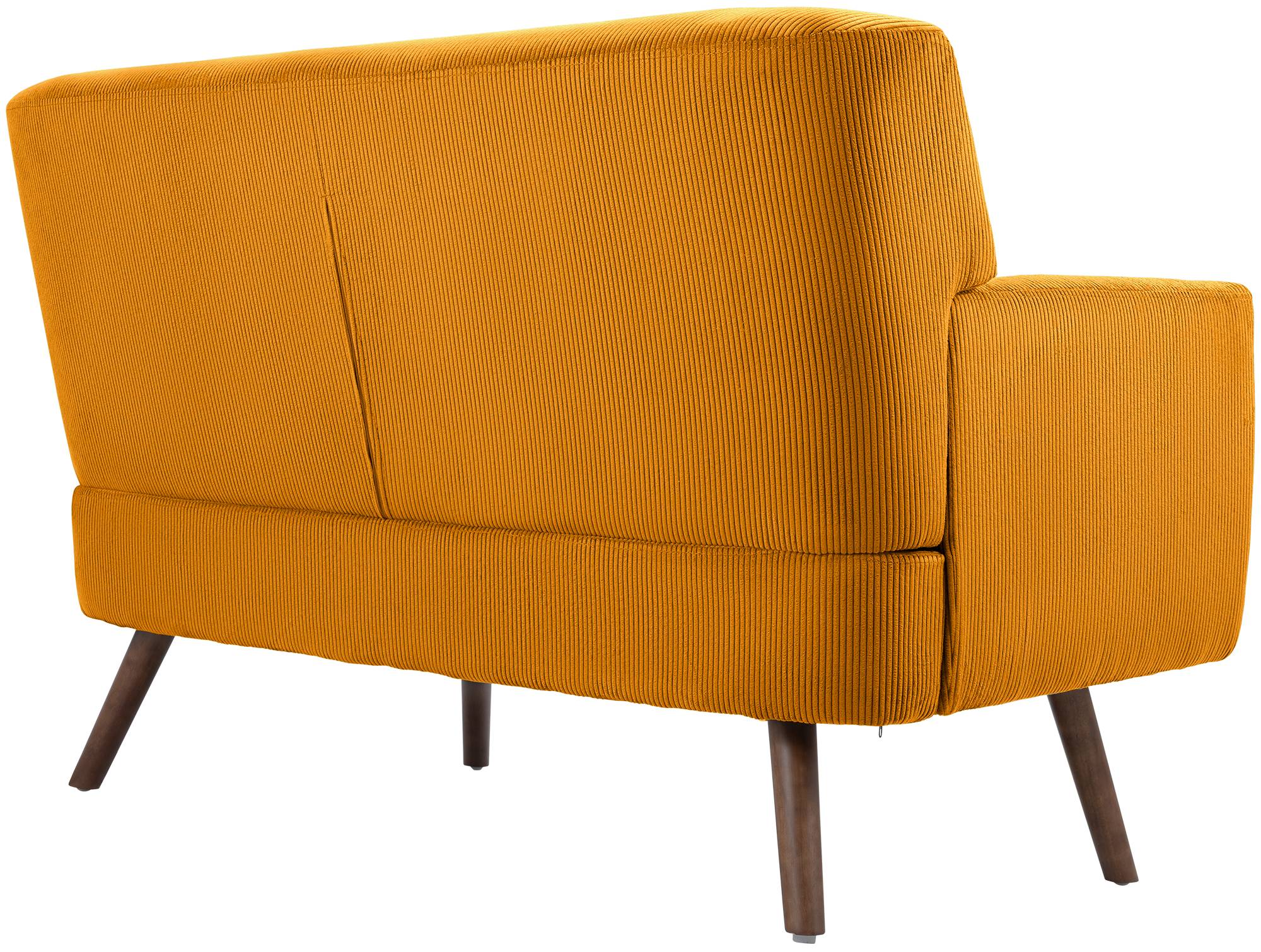Design corduroy 2-zits bank met poten van rubber hout 120 cm - meerdere kleuren