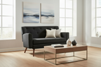 Design corduroy 2-zits bank met poten van rubber hout 120 cm - meerdere kleuren