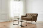Design corduroy 2-zits bank met poten van rubber hout 120 cm - meerdere kleuren