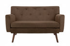 Design corduroy 2-zits bank met poten van rubber hout 120 cm - meerdere kleuren