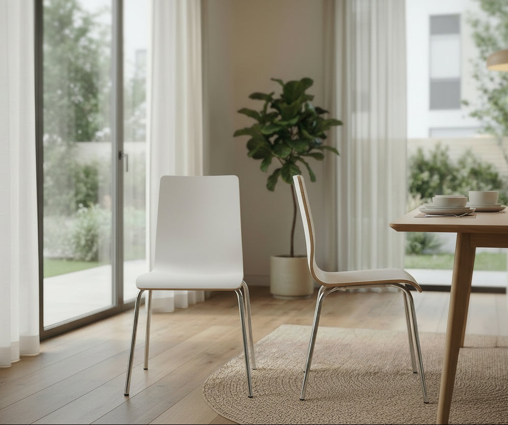 Design stoel van hout en metaal - meerdere kleuren