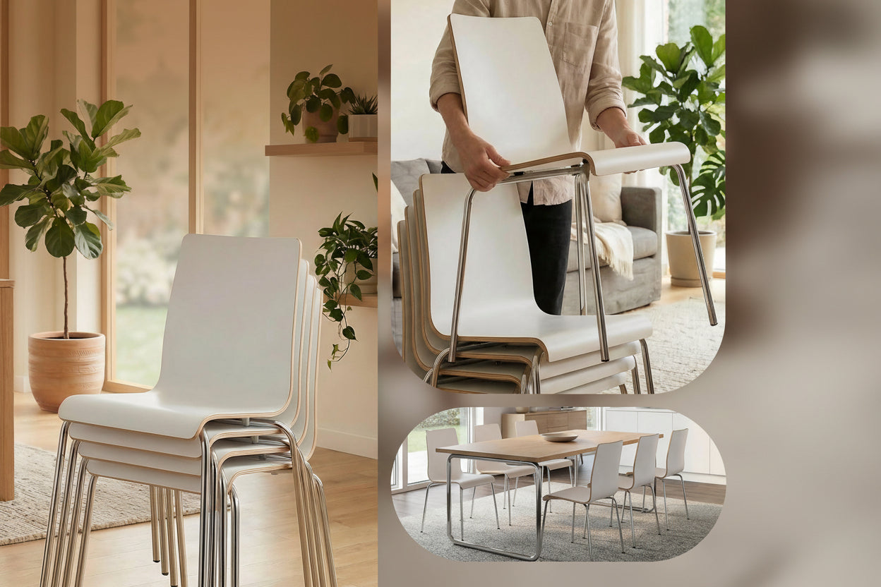 Design stoel van hout en metaal - meerdere kleuren