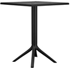 Moderne tuin set met 1 tafel en 2 stoelen van duurzaam kunststof - wit of zwart