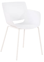 Moderne tuin set met 1 tafel en 2 stoelen van duurzaam kunststof - wit of zwart