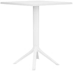Moderne tuin set met 1 tafel en 2 stoelen van duurzaam kunststof - wit of zwart