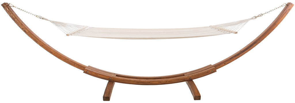 Design hammock hangmat van Eucalyptus hout en stof - grijs of crème