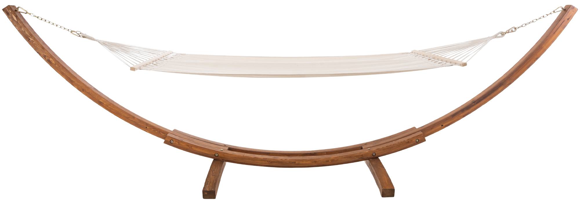 Design hammock hangmat van Eucalyptus hout en stof - grijs of crème