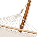 Design hammock hangmat van Eucalyptus hout en stof - grijs of crème