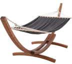 Design hammock hangmat van Eucalyptus hout en stof - grijs of crème
