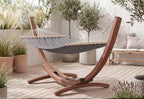 Design hammock hangmat van Eucalyptus hout en stof - grijs of crème