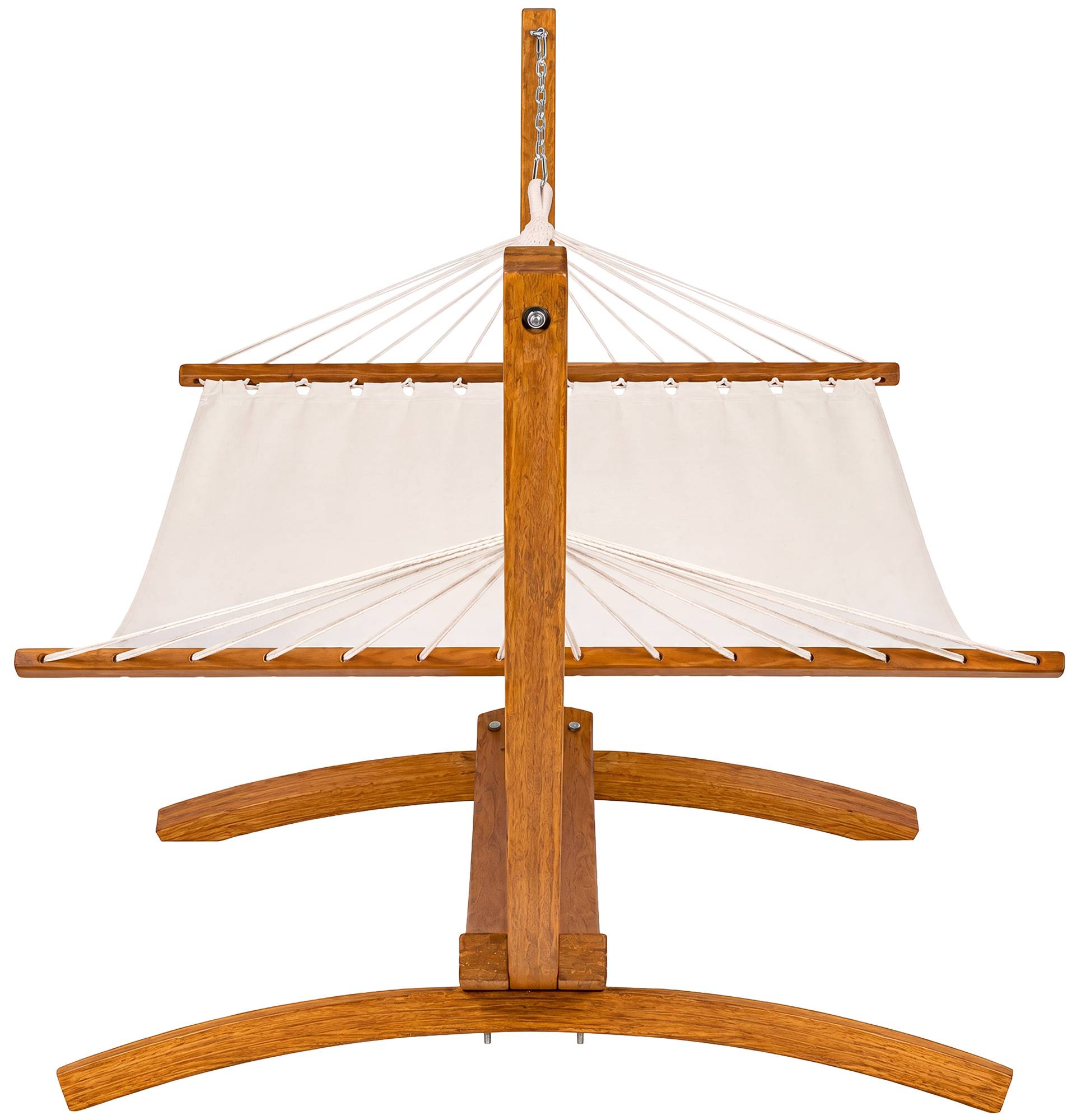Design hammock hangmat van Eucalyptus hout en stof - crème of grijs