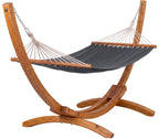 Design hammock hangmat van Eucalyptus hout en stof - crème of grijs
