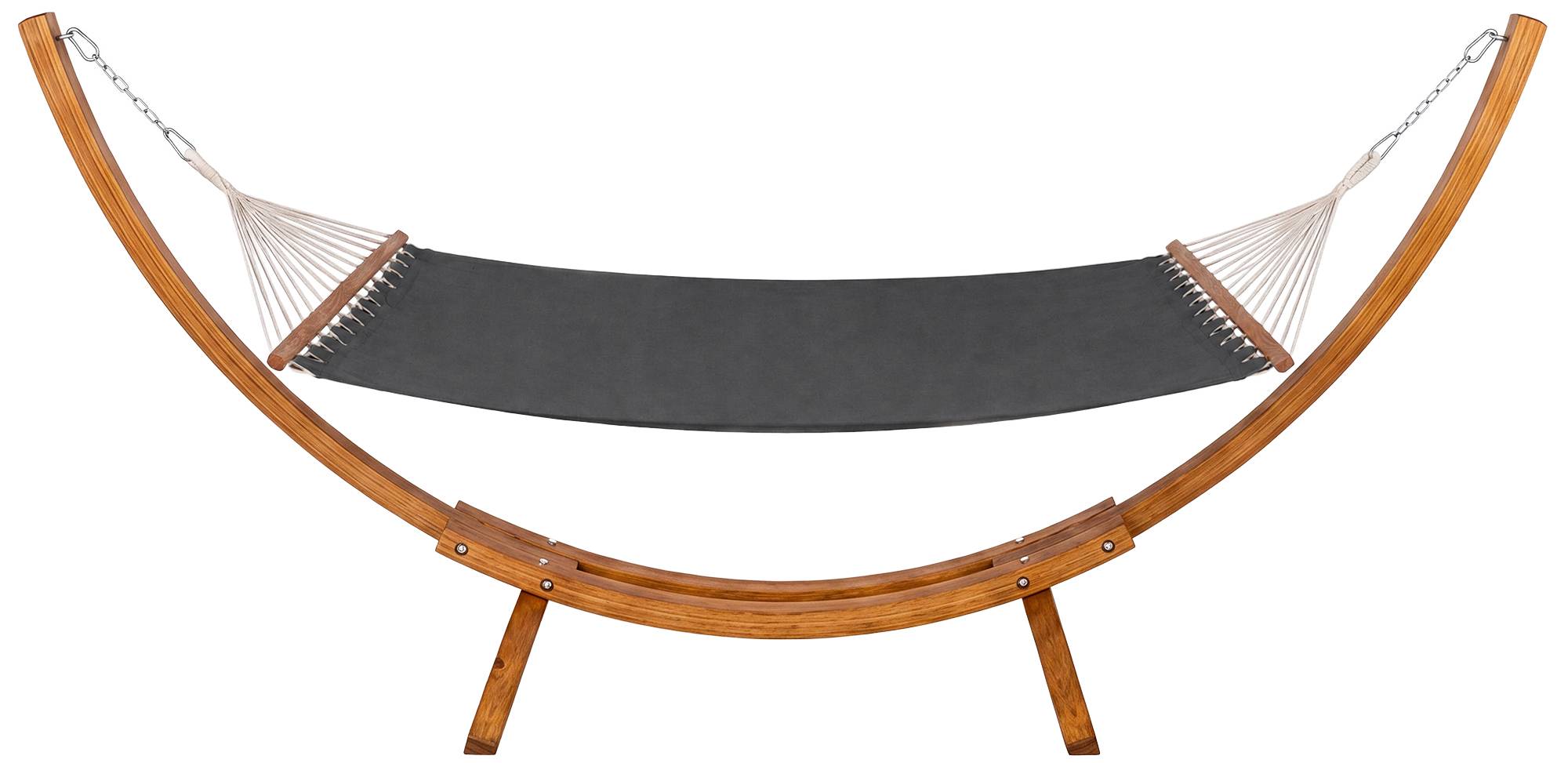Design hammock hangmat van Eucalyptus hout en stof - crème of grijs