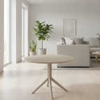 Moderne ronde tuin tafel voor buiten van duurzaam kunststof 105 cm - meerdere kleuren