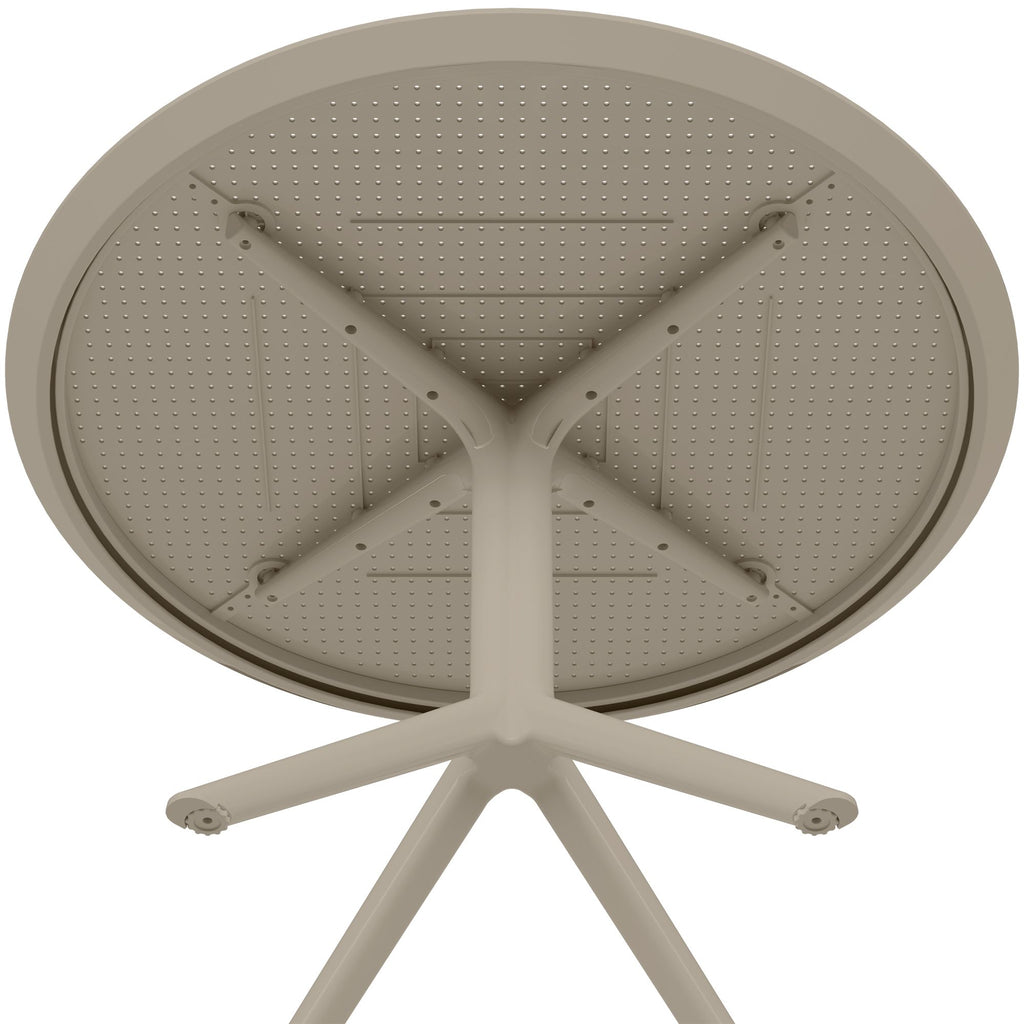 Moderne ronde tuin tafel voor buiten van duurzaam kunststof 105 cm - meerdere kleuren