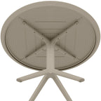 Moderne ronde tuin tafel voor buiten van duurzaam kunststof 105 cm - meerdere kleuren