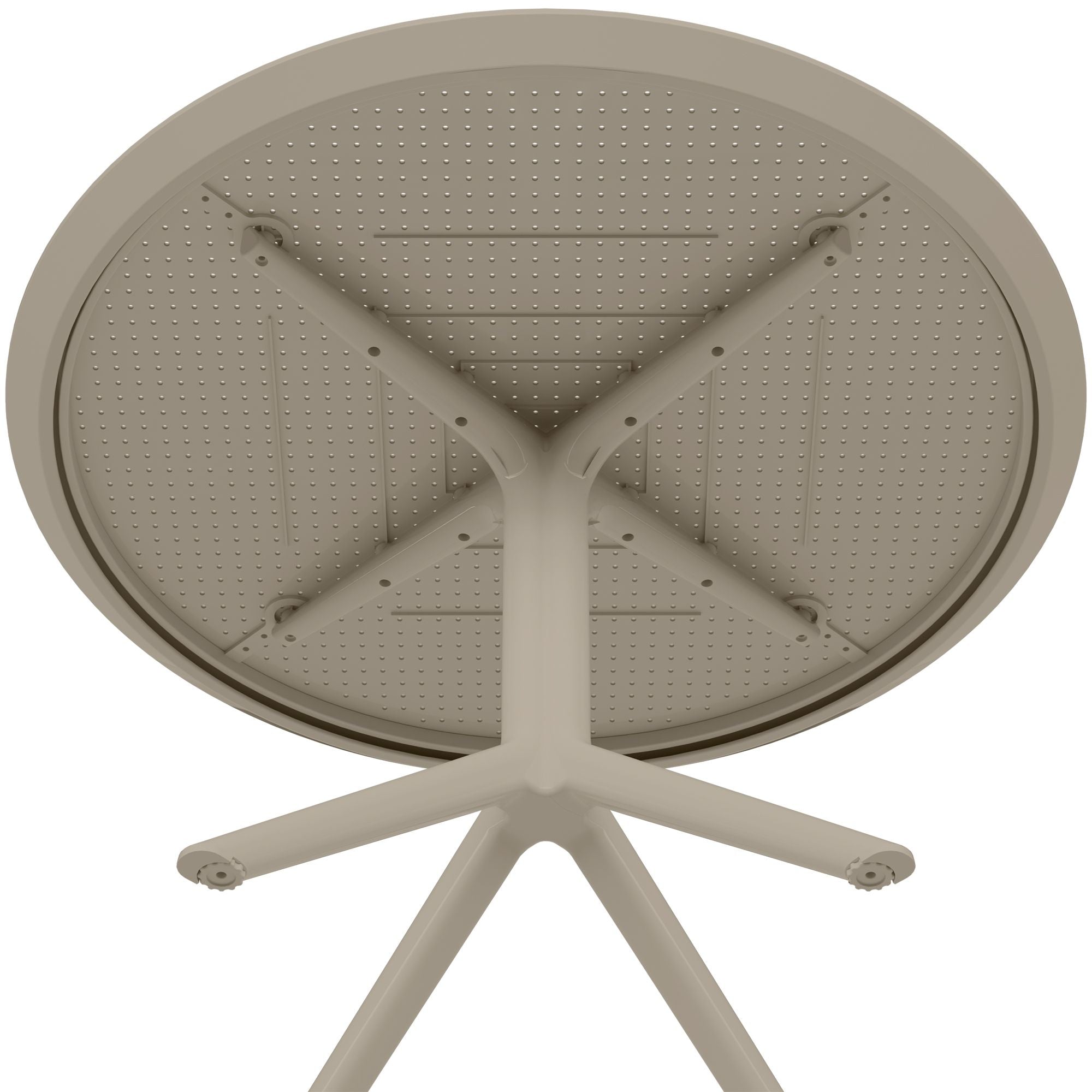 Moderne ronde tuin tafel voor buiten van duurzaam kunststof 105 cm - meerdere kleuren