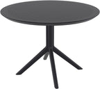 Moderne ronde tuin tafel voor buiten van duurzaam kunststof 105 cm - meerdere kleuren