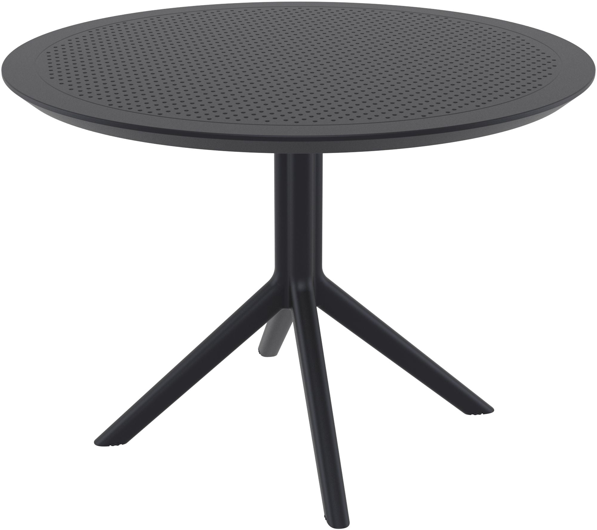 Moderne ronde tuin tafel voor buiten van duurzaam kunststof 105 cm - meerdere kleuren