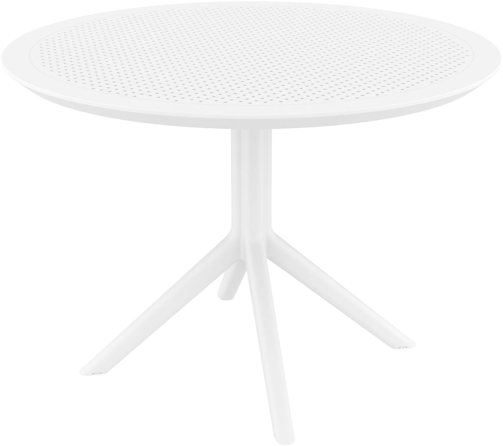 Moderne ronde tuin tafel voor buiten van duurzaam kunststof 105 cm - meerdere kleuren