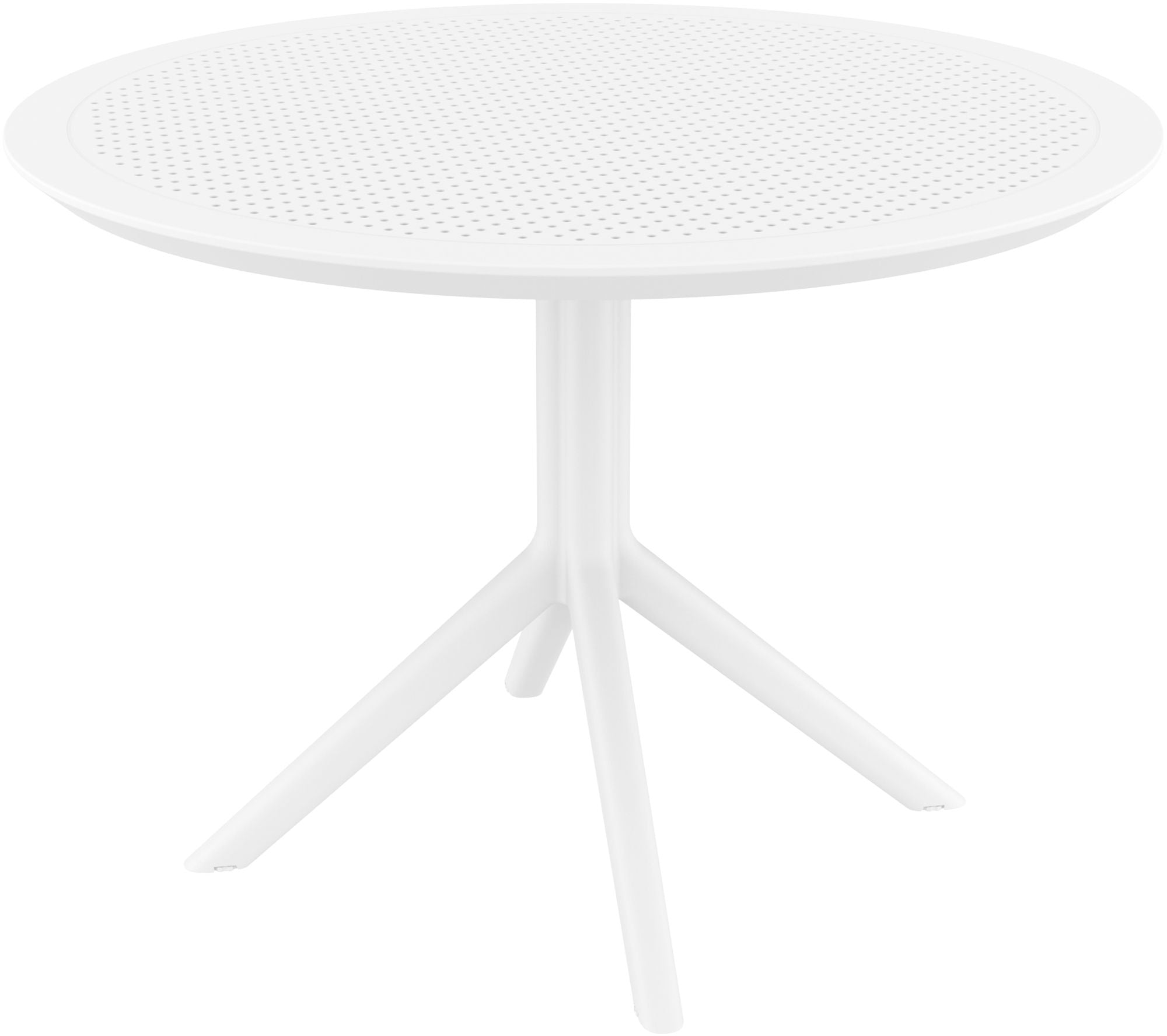 Moderne ronde tuin tafel voor buiten van duurzaam kunststof 105 cm - meerdere kleuren