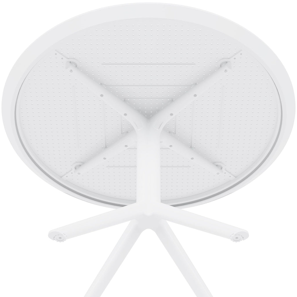 Moderne ronde tuin tafel voor buiten van duurzaam kunststof 105 cm - meerdere kleuren