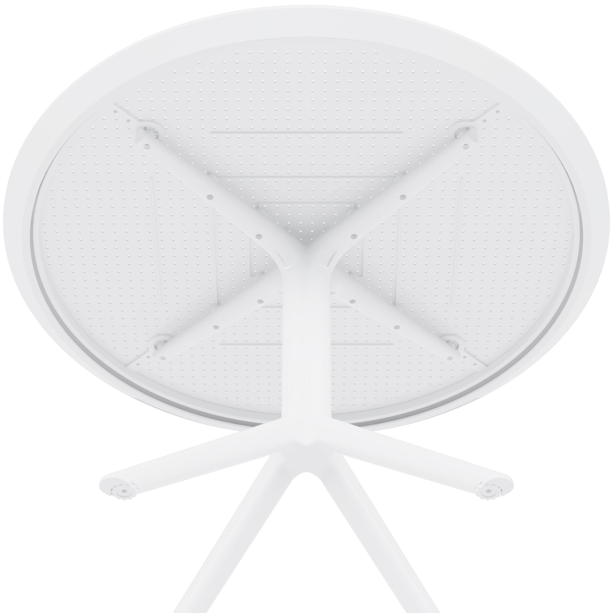 Moderne ronde tuin tafel voor buiten van duurzaam kunststof 105 cm - meerdere kleuren