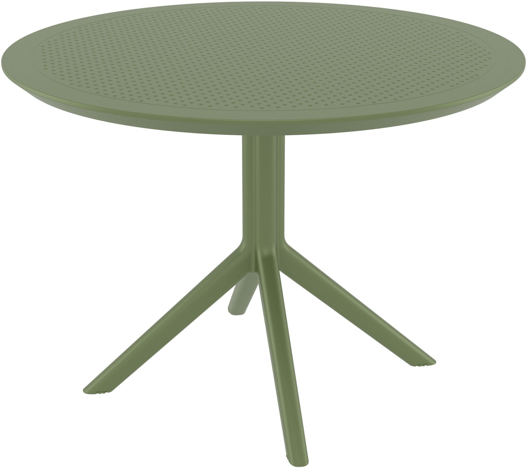 Moderne ronde tuin tafel voor buiten van duurzaam kunststof 105 cm - meerdere kleuren