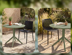 Moderne ronde tuin tafel voor buiten van duurzaam kunststof 105 cm - meerdere kleuren