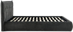 Moderne bedframe gestoffeeerd met mechanische voor opbergruimte 160x200 cm - crème of grijs