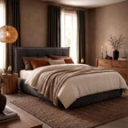Moderne bedframe gestoffeeerd met mechanische voor opbergruimte 160x200 cm - crème of grijs