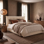 Moderne bedframe gestoffeeerd met mechanische voor opbergruimte 160x200 cm - crème of grijs