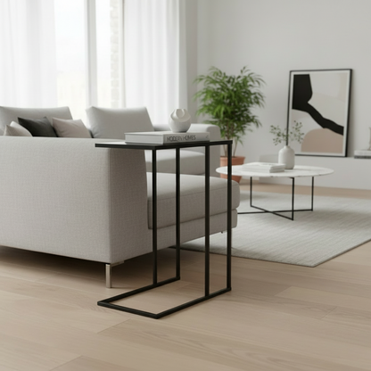 Bijzet tafel minimalistisch metaal - zwart