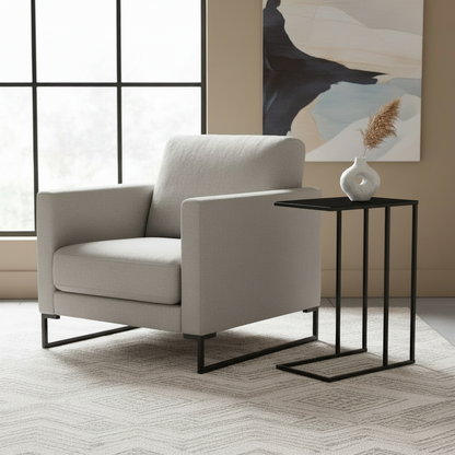 Bijzet tafel minimalistisch metaal - zwart