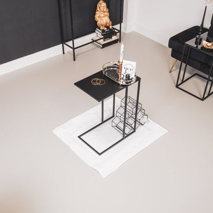 Bijzet tafel minimalistisch metaal - zwart