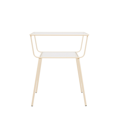 Design bijzettafel metaal en glas - zand