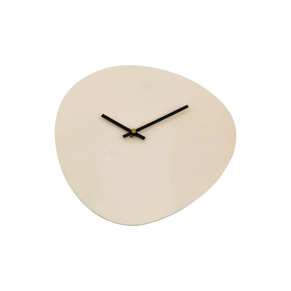 Design wandklok organisch 30 cm - beige zand