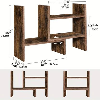 Eco-Friendly Wooden Desktop Organizer and Display Shelf-4