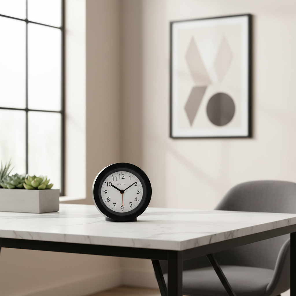 Design tafel wekker met nachtlicht - meerdere kleuren