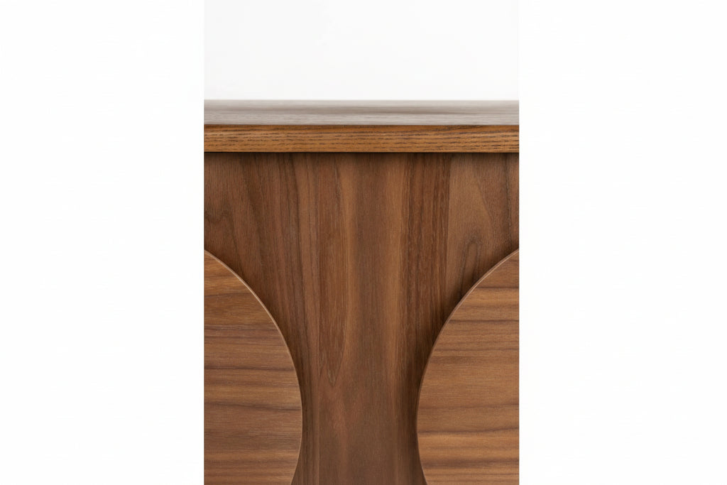 Design dressoir kast Zuiver Groove massief Walnoot of Eiken hout - bruin