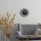 Design zwevend wandklok van glas en geluidloos Ø 40 cm - goud bruin of grijs