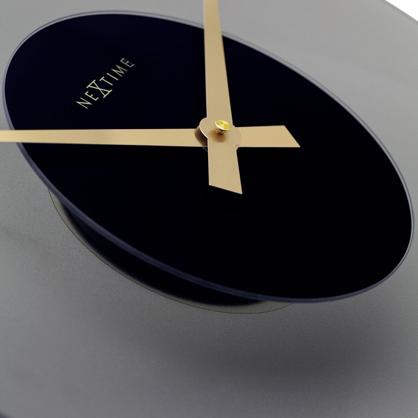 Design zwevend wandklok van glas en geluidloos Ø 40 cm - goud bruin of grijs