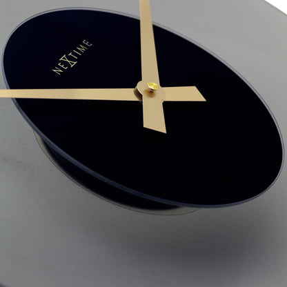 Design zwevend wandklok van glas en geluidloos Ø 40 cm - goud bruin of grijs