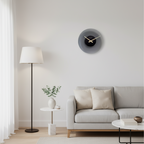 Design zwevend wandklok van glas en geluidloos Ø 40 cm - goud bruin of grijs