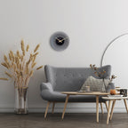 Design zwevend wandklok van glas en geluidloos Ø 40 cm - goud bruin of grijs