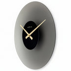 Design zwevend wandklok van glas en geluidloos Ø 40 cm - goud bruin of grijs