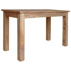Eettafel 120X60X77 Cm Massief Mahoniehout Grijs