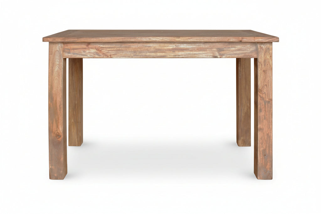 Eettafel 120X60X77 Cm Massief Mahoniehout Grijs
